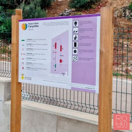Cartellera de Fusta per a Circuits Exteriors: Parkour, Biosaludable i Caní